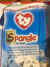 TY Beanie Baby-Rare Spangle The Bear - McDonalds 1999 New In Box