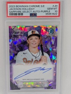 2023 Bowman Chrome Sapphire Selections Purple Auto 10/10 Jackson Holliday