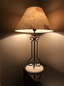 Black Wrought Iron Table Lamp With White Shade Ebay Image Is Loading Black Wrought Iron Table Lamp With White Shade