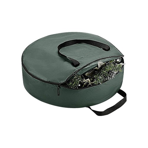 Christmas Wreath Garland Storage Bag Case Round Zipped Decoration Xmas Bag QS - Picture 22 of 26