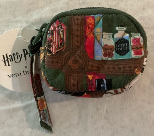 Vera Bradley Harry Potter Hogwarts Library Air Pods Case Bag Charm Elphaba New