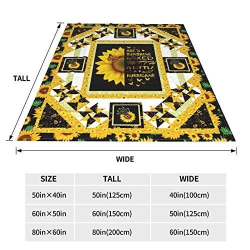 Blanket Super Soft Throw Blanket Lightweight Cozy 60"x50" Sunflower Butterfly - Bild 3 von 6
