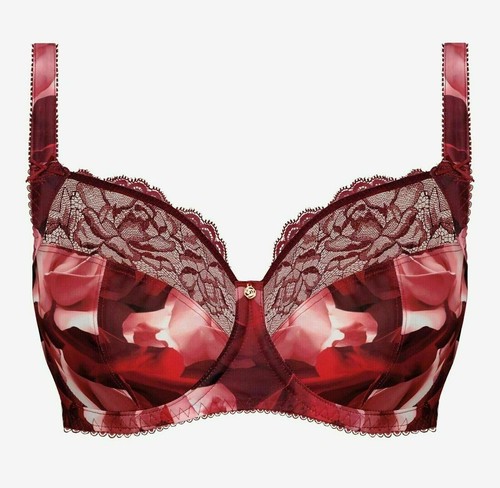 Fantasie Rosemarie Bra Size 30DD Rouge Red Floral Lace Side Support Balcony 6942 - Picture 3 of 12