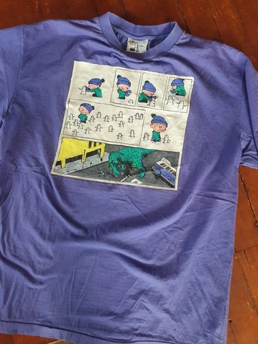 Camiseta Calvin and Hobbes Muñeco de Nieve Cómic Vintage Puntada Única Talla L/XL - Imagen 5 de 14