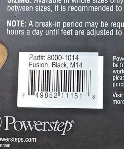 Powerstep Men's Fusion Orthotic Supporting Sandals Black O22 - Picture 3 of 6