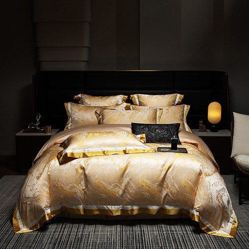 6 Pcs Bedding Set Cotton Jacquard Quilt Cover Flat Sheet Pillowshame Pillowcases - Picture 9 of 60