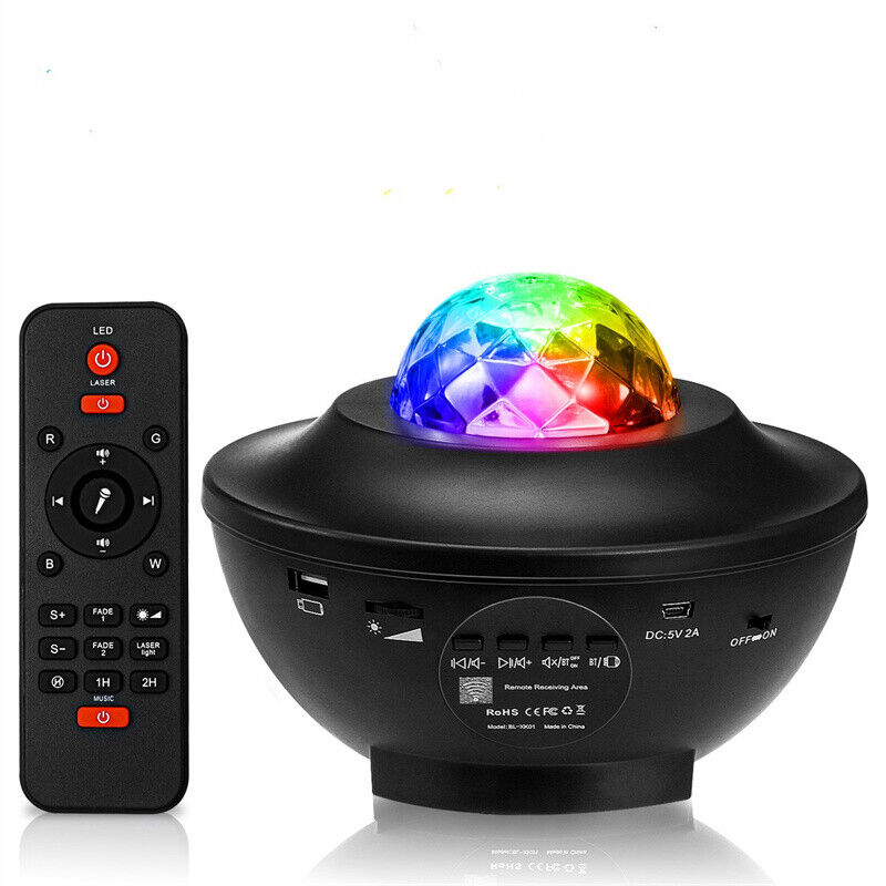 Starry Sky Projector Light USB Galaxy Star Night Lamp LED with Ocean Wave Remote - Picture 3 of 11