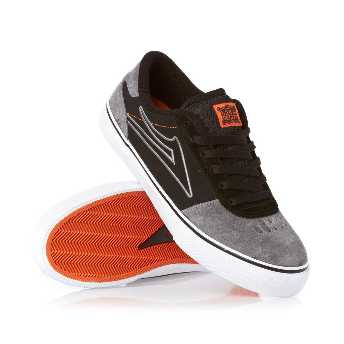 Lakai MANCHESTER SELECT Black Grey Suede Skate Discounted Lakai MANCHESTER SELECT Black Grey Suede Skate Discounted