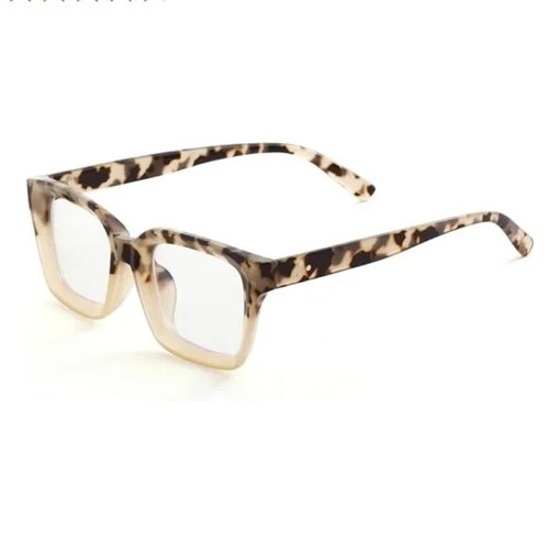 Non Prescription Clear Lens Glasses Thick Square Frame Eyeglasses Tortoise - Picture 6 of 6