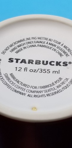 Starbucks 2016 Red Double Wall Ceramic Coffee Cup Mug Travel To Go Tumbler 12oz - Picture 7 of 7