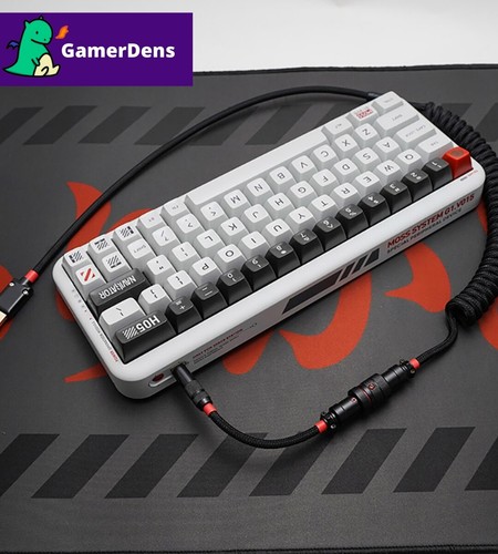 Custom Aviator Coiled Type-C Cable Double Sleeved for Mechanical Keyboards - Picture 13 of 16