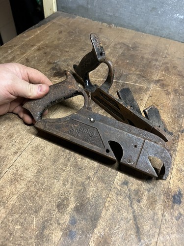 Vintage alter früher Stanley Nr. 78 Falz Handhobel Metallwerkzeug Holz Arbeitsteile USA - Bild 5 von 16