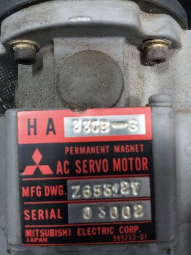 MITSUBISHI SERVO MOTOR HA80C-S W/FA-CODER OSE12.5KN-6-12-108 - Picture 3 of 3
