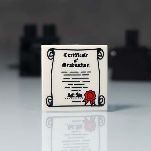 Custom Lego Graduate Minifigure w/ Diploma - 8805 Series 5 CMF, - Picture 2 of 7