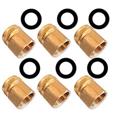 Brass Garden Hose Adapter Connector 3/4" Female NPT to 3/4" Female GHT Thread US