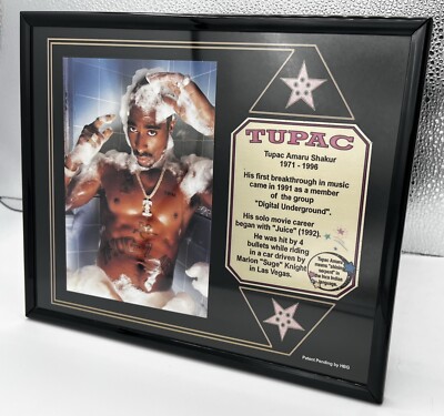 Tupac Shakur 1971-1996 memorabilia Framed Hollywood Stars Pic 2Pac