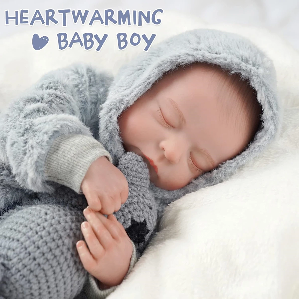BABESIDE Lifelike Reborn Baby Dolls Boys - 17-Inch