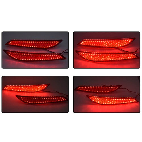 LED Red Rear Fog&Brake Taillight Bumper Reflector Lights For Chevrolet Cruze 17+ - Imagen 7 de 9