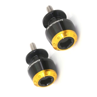 Gold ATOM CNC Racing Swingarm Spools M8 For ZX-10R Ninja 11