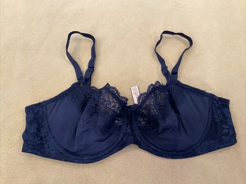 Victoria’s secret bra 36C navy blue pushup without padding - Picture 1 of 3