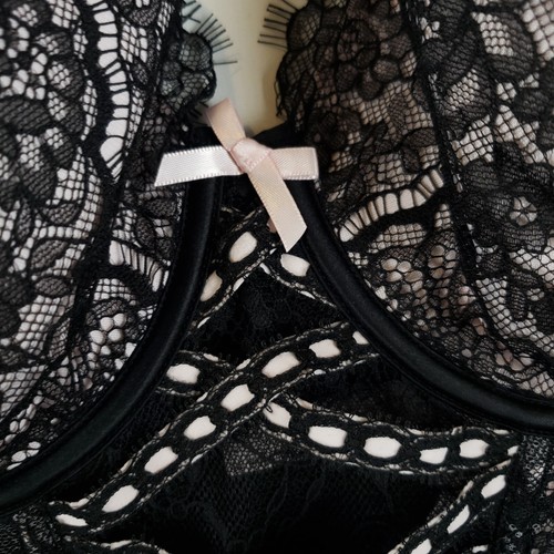 Victorias Secret Dream Angels Lined Demi Bra Medium DD All Lace Bustier NWT - Picture 4 of 16