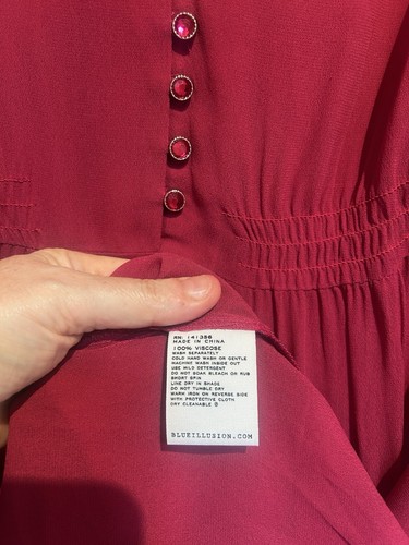 Blue Illusion 3L Boysenberry Maxi Unisex Dress π BNWT - Foto 9 di 15