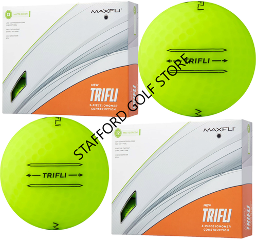 Maxfli-2023 TriFli Golf Balls Combo Pack Gloss White/Matte Green/USA Design-Pick - Picture 12 of 16