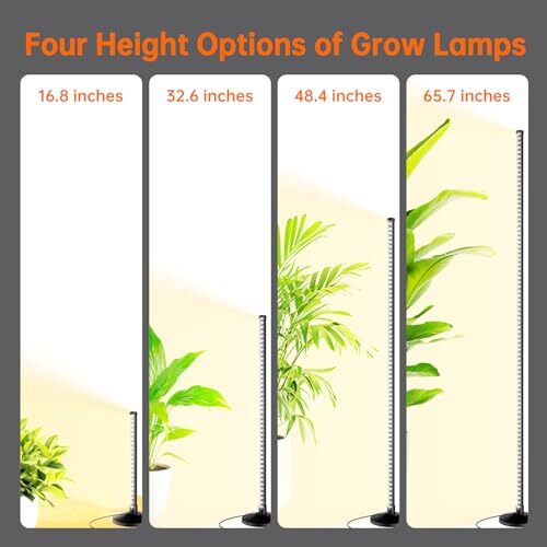 Standing Grow Lights for Indoor Plants,T10 Full Spectrum Vertical Grow Light  - Picture 7 of 8
