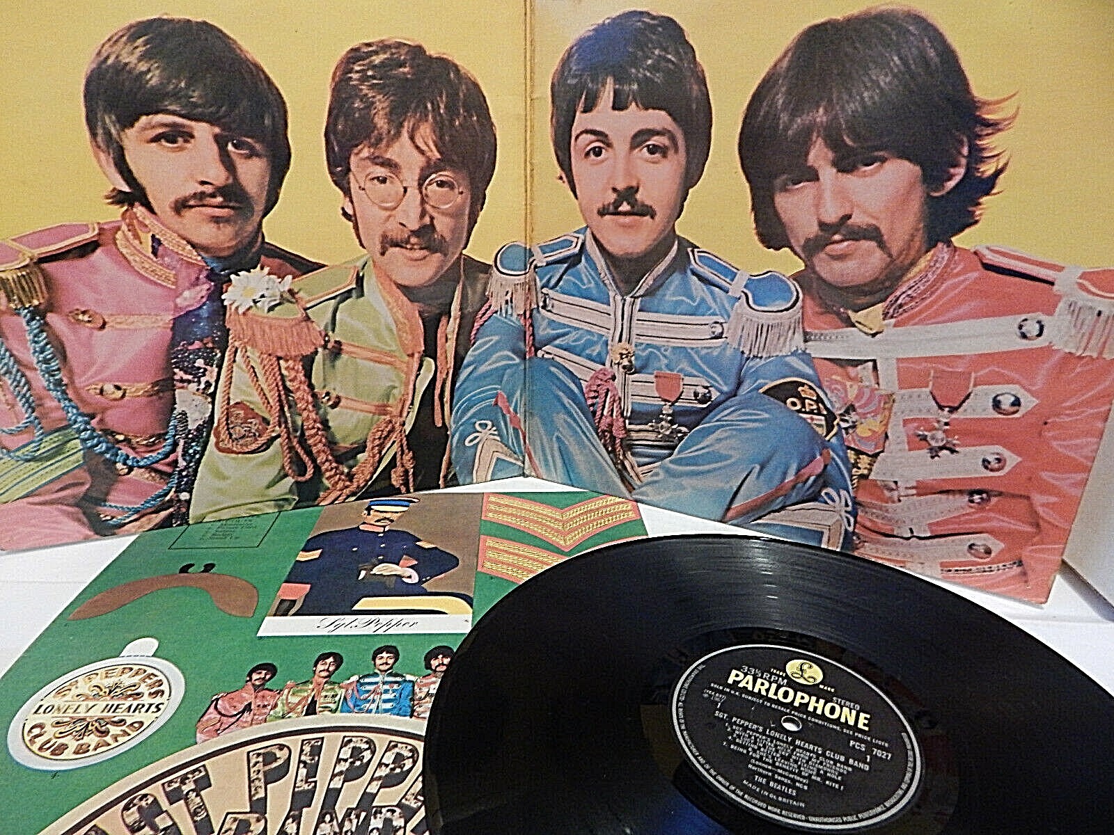 THE BEATLES Sgt Pepper's Lonely Hearts Club Band 1967 Parlophone PCS 7027 YEX LP - Picture 3 of 7