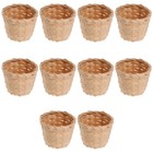 10PCS Rural Woven Baskets Fruit Arrangement Baskets Portable Storage Baskets