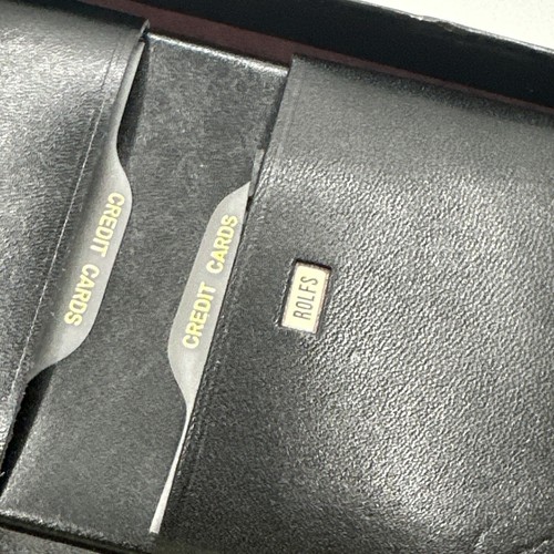 NOS Rolfs Townsman Billfold Herren Geldbörse Leder schwarz Neu mit Etikett 1989 Etikett Karte - Bild 2 von 8