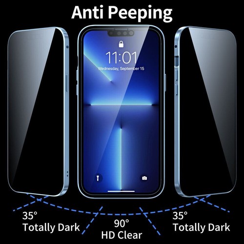 Magnet Anti Spy Privacy 360 Schutzhülle iPhone 14 13 12 11 Pro XS Max XR X - Bild 5 von 18