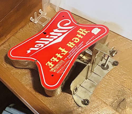1954 Vintage Miller High Life Union Made Heavy Display / Cash Register Sign - Picture 6 of 10