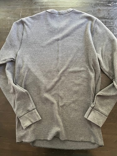 RVCA Mens XL Dark Gray Crew Neck Long Sleeve Thermal Graphic Cotton - Picture 2 of 2
