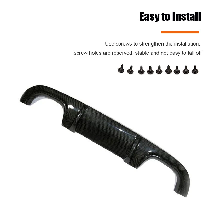 Labio difusor de parachoques trasero de fibra de carbono para Mercedes Benz W203 C55 C32 2005-07 Foto 4 de 4