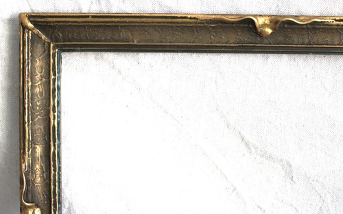 ANTIQUE FITS 7 X 9" LEMON GOLD GILT WOOD PICTURE FRAME COUNTRY PRIMITIVE DEEP - Picture 16 of 24
