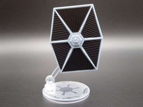 STAR WARS TIE FIGHTER NAVE con SOPORTE DE VUELO ESCALA 1/64 MODELO DIECAST BARCO - Imagen 3 de 7