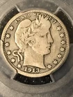 1913 Barber Quarter  PCGS VG10  (Only 484,000 Minted)