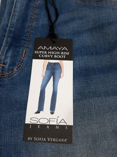 Sofia Jeans by Sofia Vergara Amaya Super High Rise Curvy Boot Various Sizes NEW - Picture 5 of 14