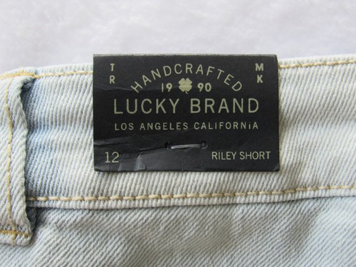 Lucky Brand Kids Girls size 12 Blue Denim ADJUSTABLE WAIST Jean Shorts 26" x 2" - Picture 4 of 6