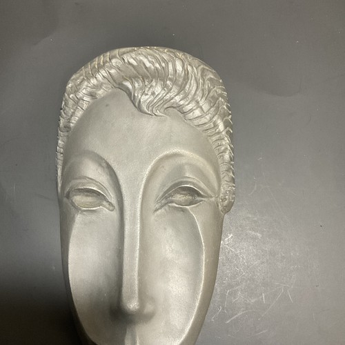EVALINE VERKÄUFER 1903-1995 ALUMINIUMMASKE LETITIA SKULPTUR AUFGELISTET TEXAS KÜNSTLER SW - Bild 4 von 7