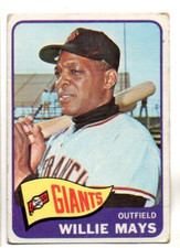 1965 Topps #250 Willie Mays VG-EX Giants SET BUST VINTGE 1960S 322C