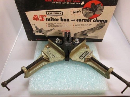 Craftsman No. 9-6661 45 Degree Corner Clamp Tool Plus 1 #9-6666 USA, In Orig Box - Picture 1 of 8
