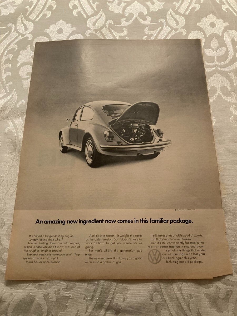 VW Volkswagen Bus Beetle Square Back Type 3 Print Ad Lot of 4 