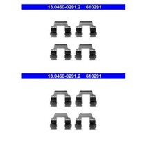2x ATE 13.0460-0291.2 Zubehörsatz Scheibenbremsbelag Vorne für Nissan Micra III