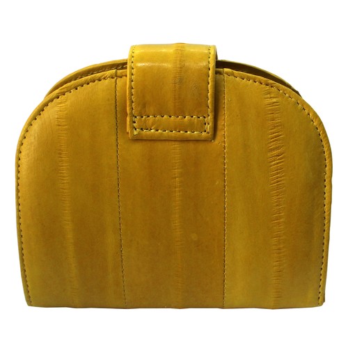 Genuine Eel Leather HalfMoon Wallet Purse - Picture 80 of 91