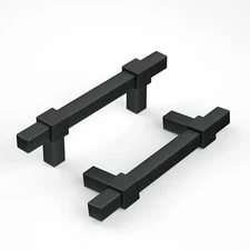 6 Pack 3Inch Black Cabinet Handles Matte Black Cabinet Pulls Black Drawer Pul...