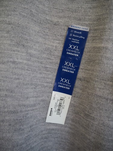 Maglione Pullover Uomo Misto Lana Merino Blu | Grigio | Marrone Taglia 2XL Nuovo con etichette - Foto 6 di 9