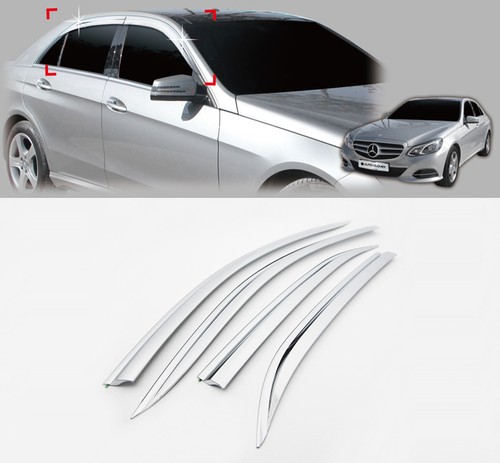 Window Chrome Sun Wind Rain Visor 4p For 2014 2015 Mercedes Benz E class W212 - Picture 1 of 9