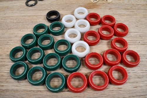 Vtg Wooden CARROM Board Game Bowling Pins Colored Plastic Rings - Picture 5 of 9